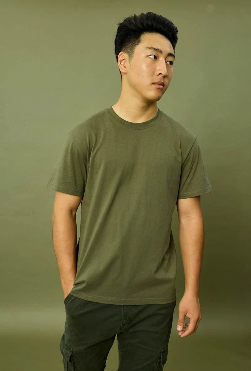 MIZIONA - Basic T-shirt Olijfgroen