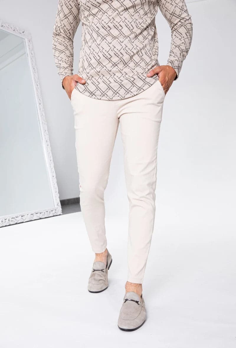 MIZIONA - Skinny Broek Crème