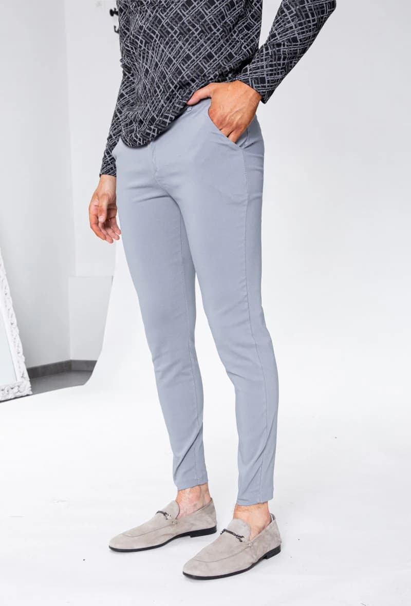MIZIONA - Skinny Broek Grijs