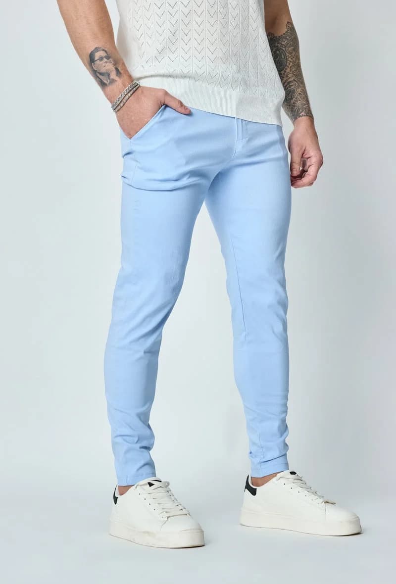 MIZIONA - Skinny Broek Lichtblauw