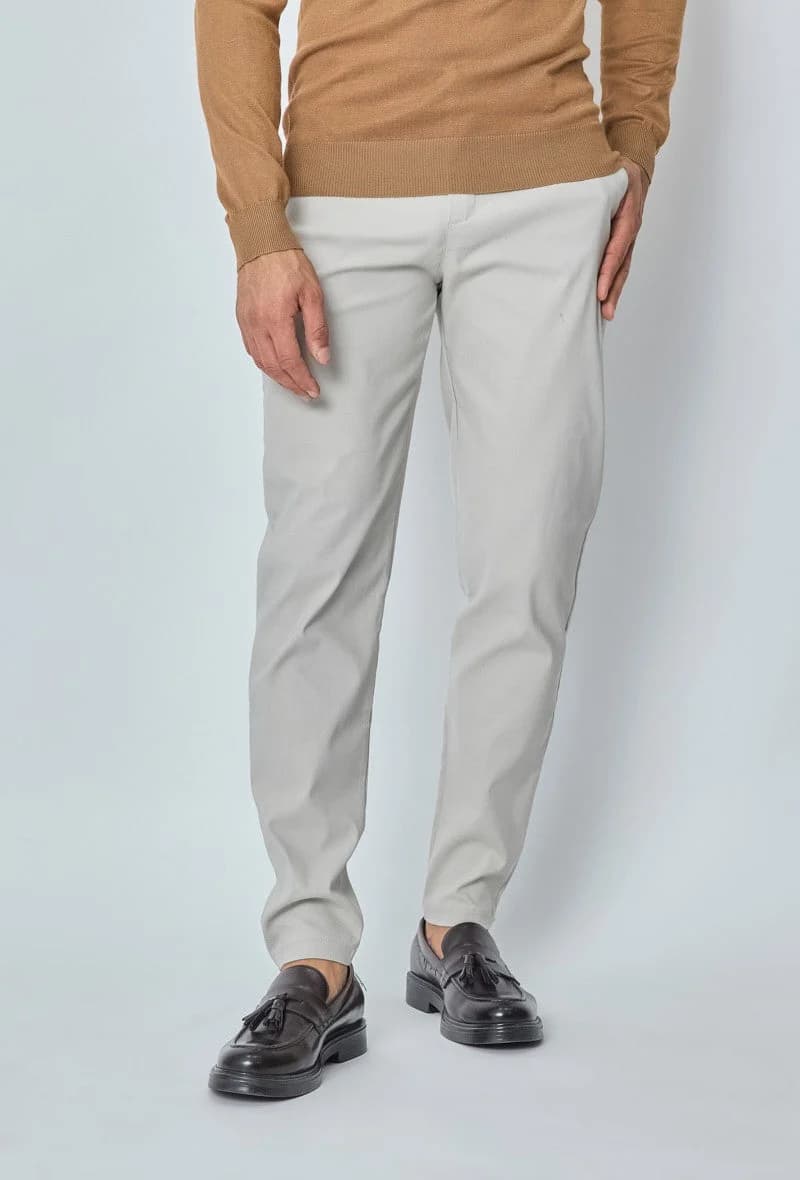 MIZIONA - Skinny Chino Lichtgrijs